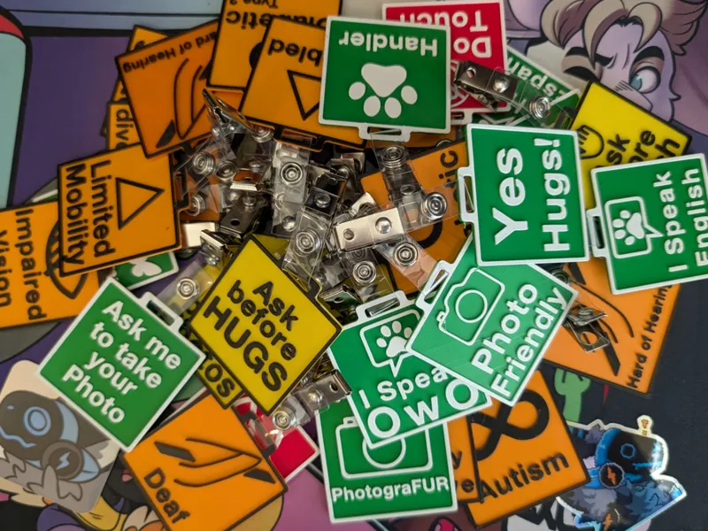 Furry Fursuit Communication Badges