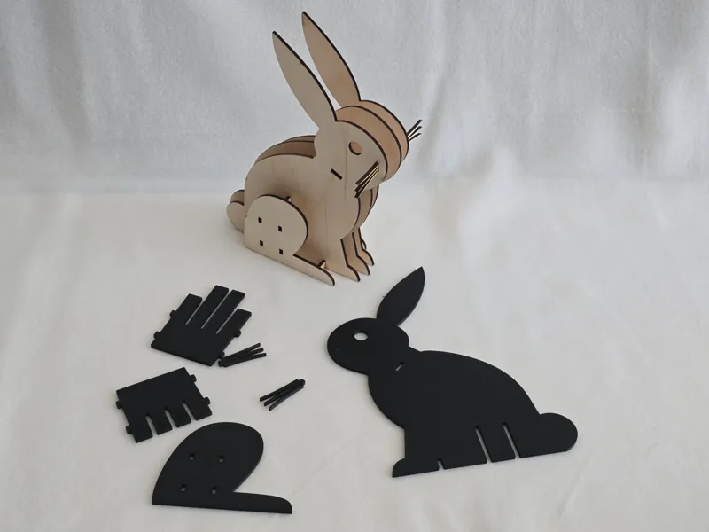 Laserhase als 3D-Druckteil