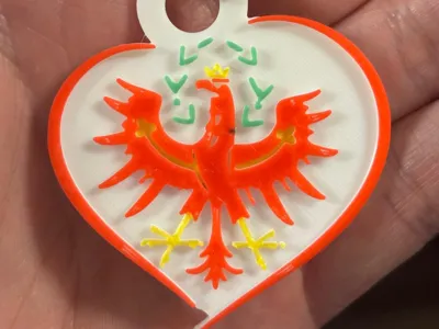 Heart Tyrolean Eagle Keychain