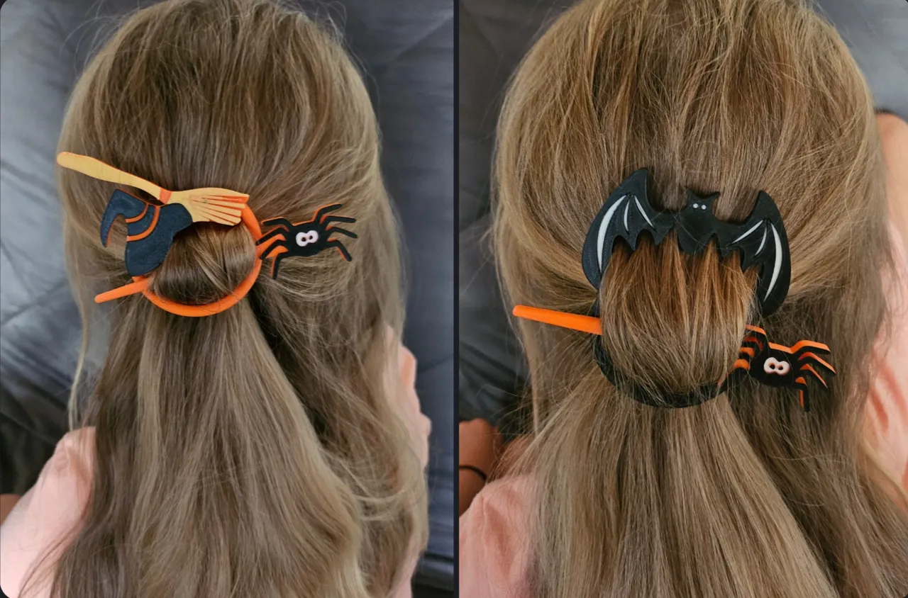 halloween hair pin view 2