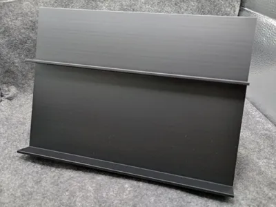 Angled display rack for table or desk