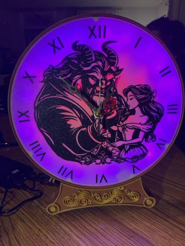 Beauty and the Beast Clock Face by Lord_Greyhane - MakerWorld