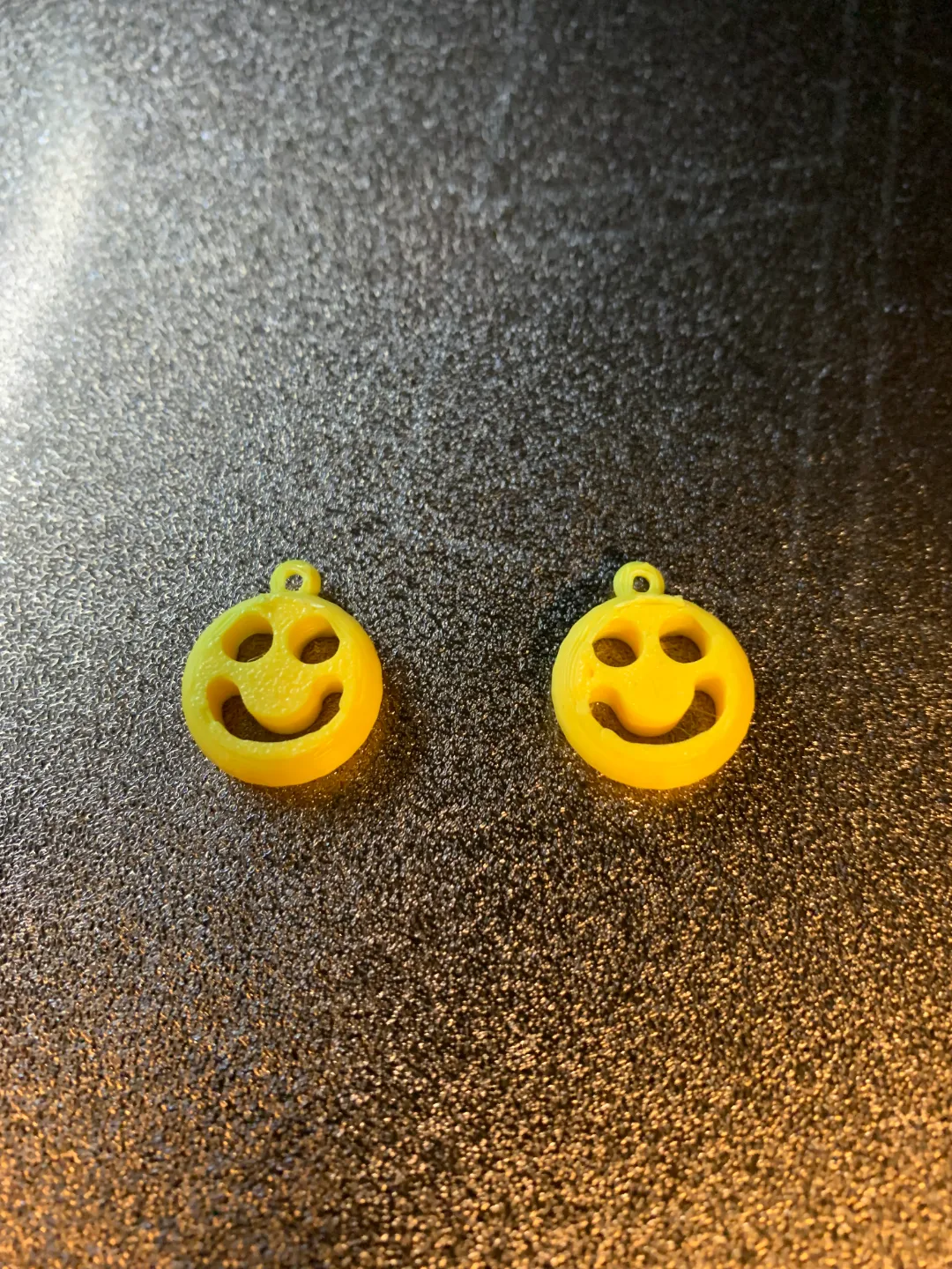 Smiley Face earrings view 2