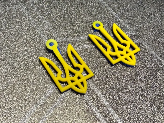 Tryzub 2 colors earring set (AMS)