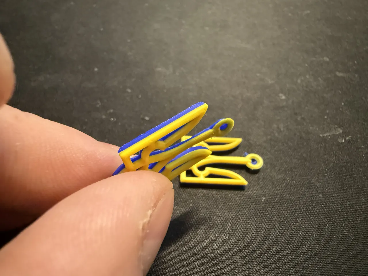 Tryzub 2 colors earring set (AMS) view 3