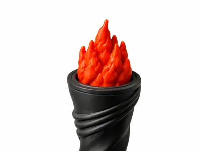 Flamed Torch Pencil Topper - Pencil Attachment