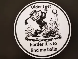 Crazy joke golf coaster