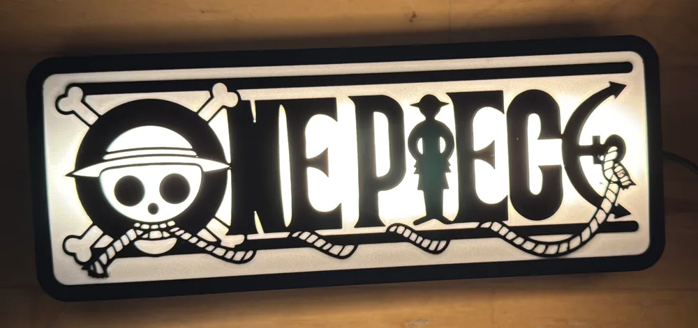 One Piece LED Sign - Free 3D Print Model - MakerWorld