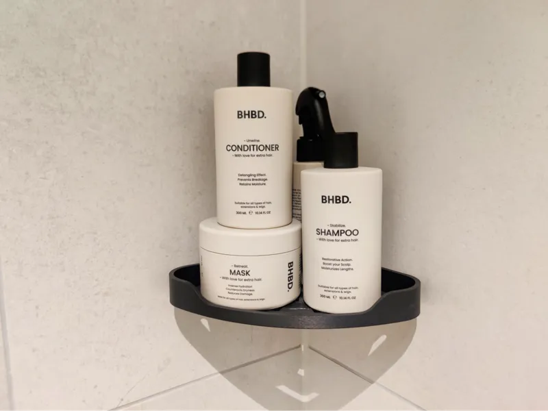 Bathroom corner shelf - No drilling