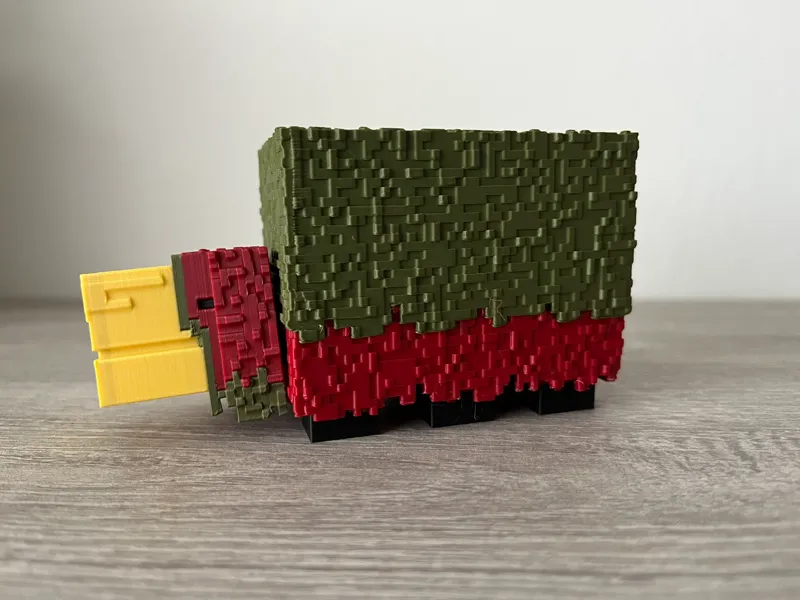 Minecraft-Inspired Articulated Sniffer