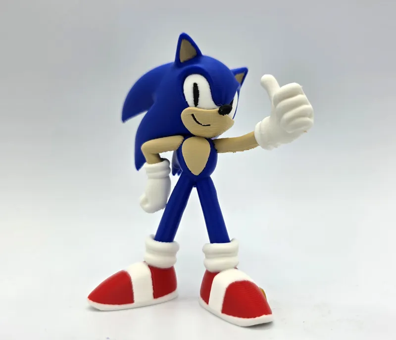 Sonic the Hedgehog thumbs up fig 3-6 Colors AMS
