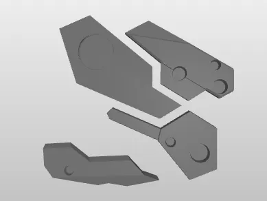 Metal Gear Rising Raiden Chest Armor Clusters