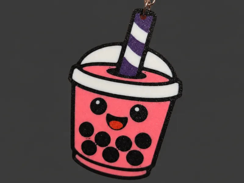Bubble tea cute keychain