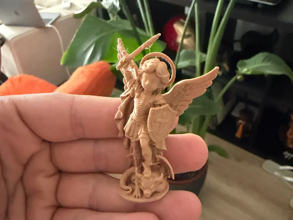 Mini cute Saint Michael the Archangel - Free 3D Print Model - MakerWorld