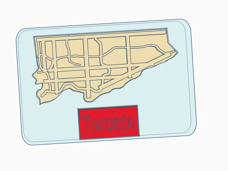Miniature Toronto Desk Map