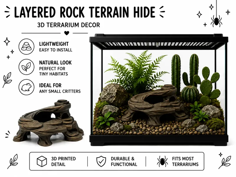 Layered Rock Terrain Hide – Multi-Level