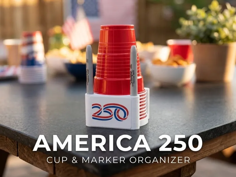America 250 / 4th of July cupholder (insert)