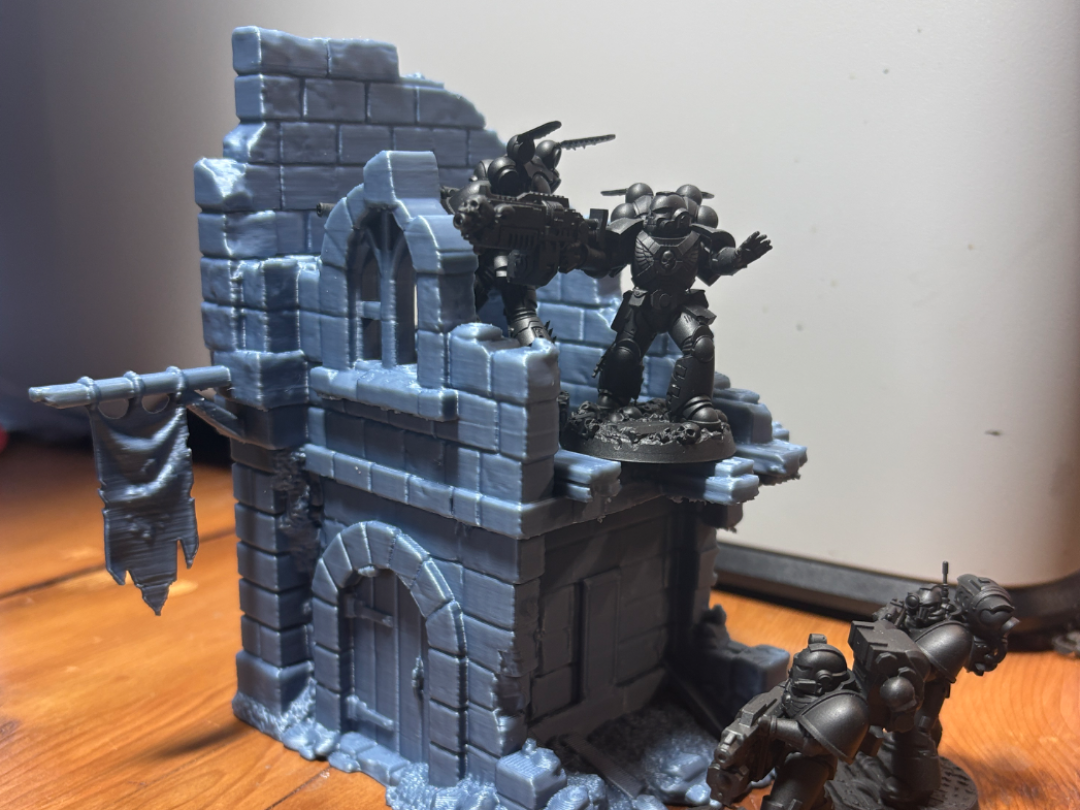 Ruined Watchtower Corner – Tabletop Terrain 