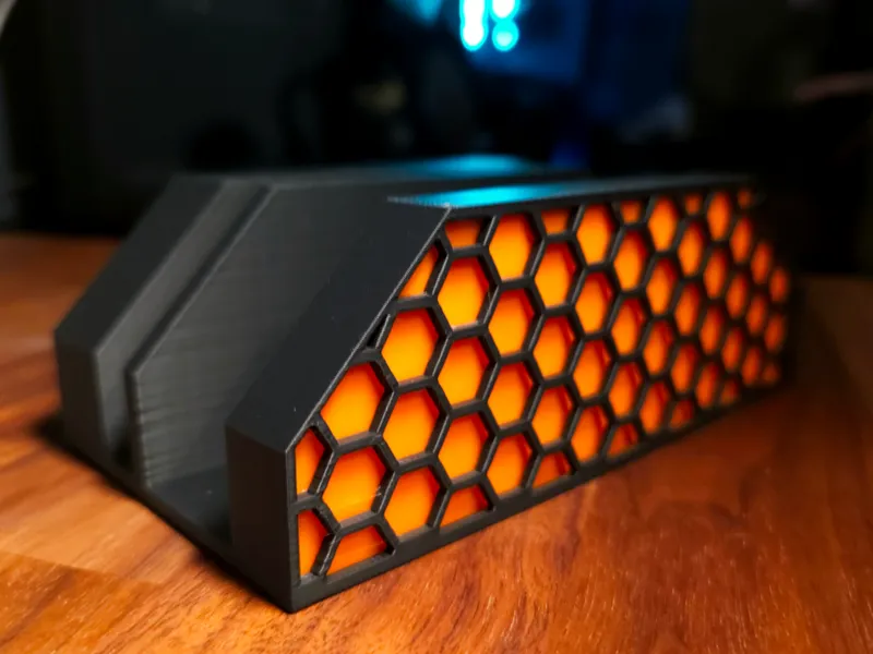 Dual Laptop Honeycomb Stand with Color Insert