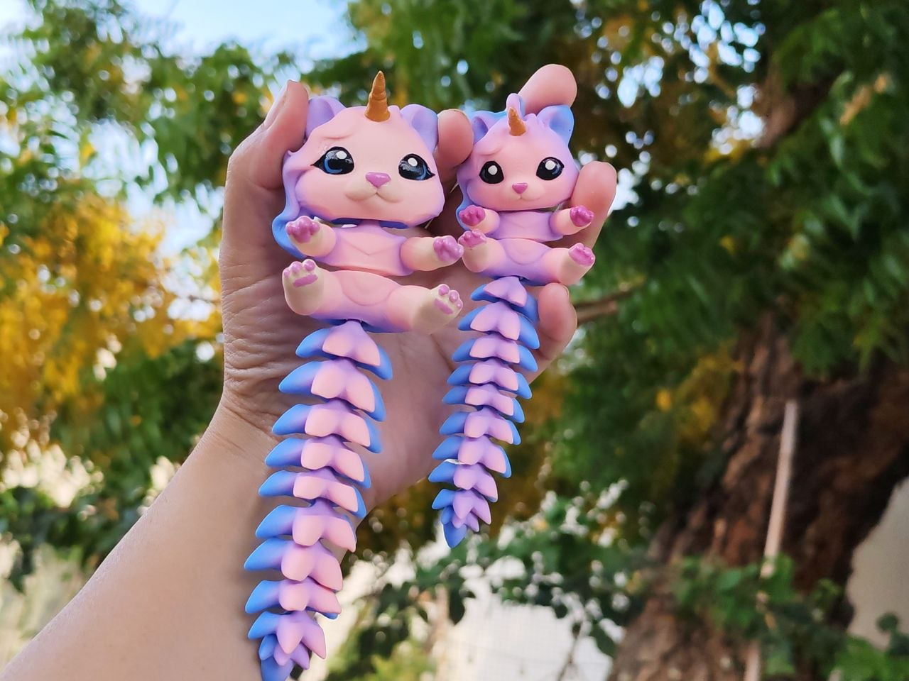 Cute Flexi Unicorn – Toy & Keychain (2 Models)