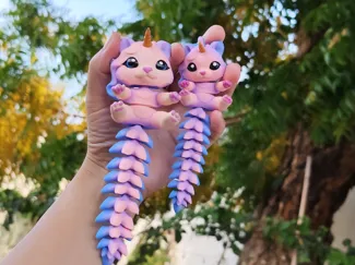 Cute Flexi Unicorn – Toy & Keychain (2 Models)