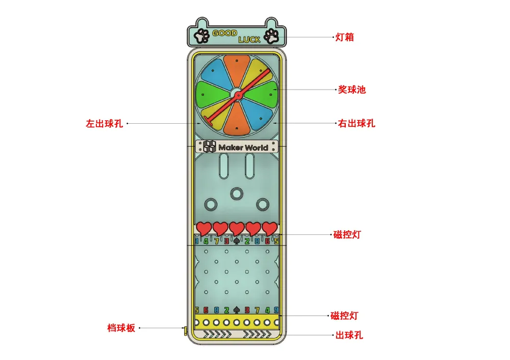 Luck Generator CyberBrick Triple-Stage Mechanical Lottery Tower - Free ...