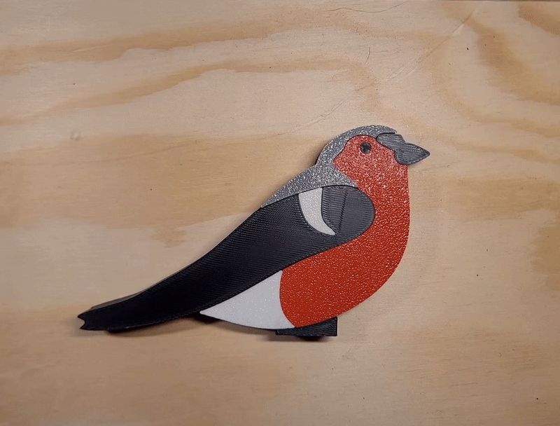 Bullfinch - puzzle/statue/fidget