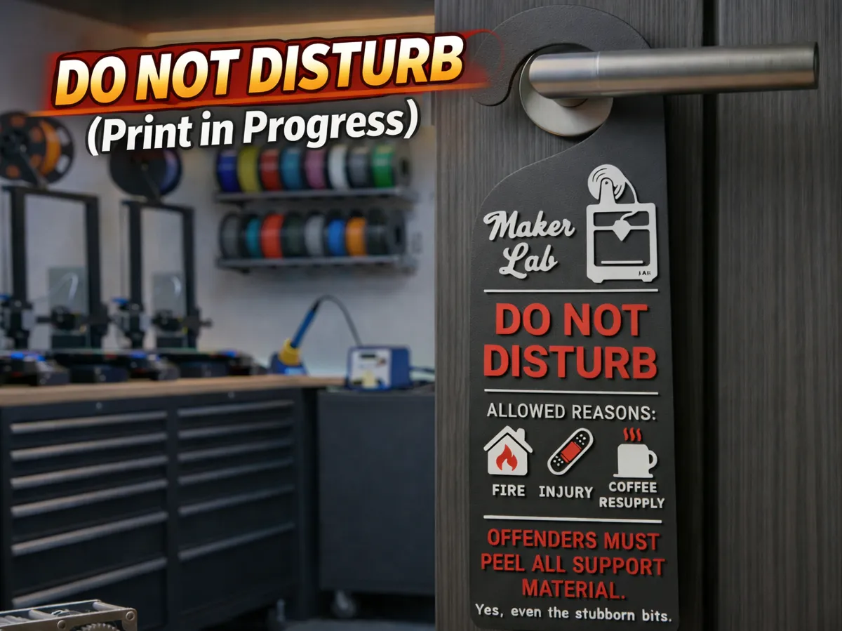 Do Not Disturb - Door Hanger - Free 3D Print Model - MakerWorld