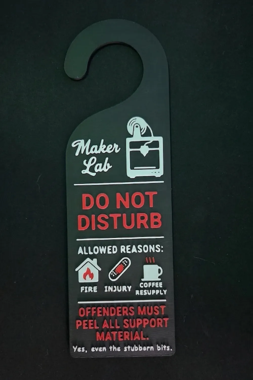 Do Not Disturb - Door Hanger - Free 3D Print Model - MakerWorld