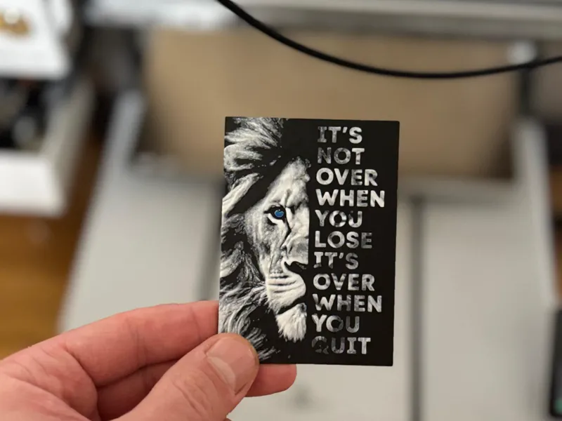 Lion Motivation Fridge Magnet (Hueforge)
