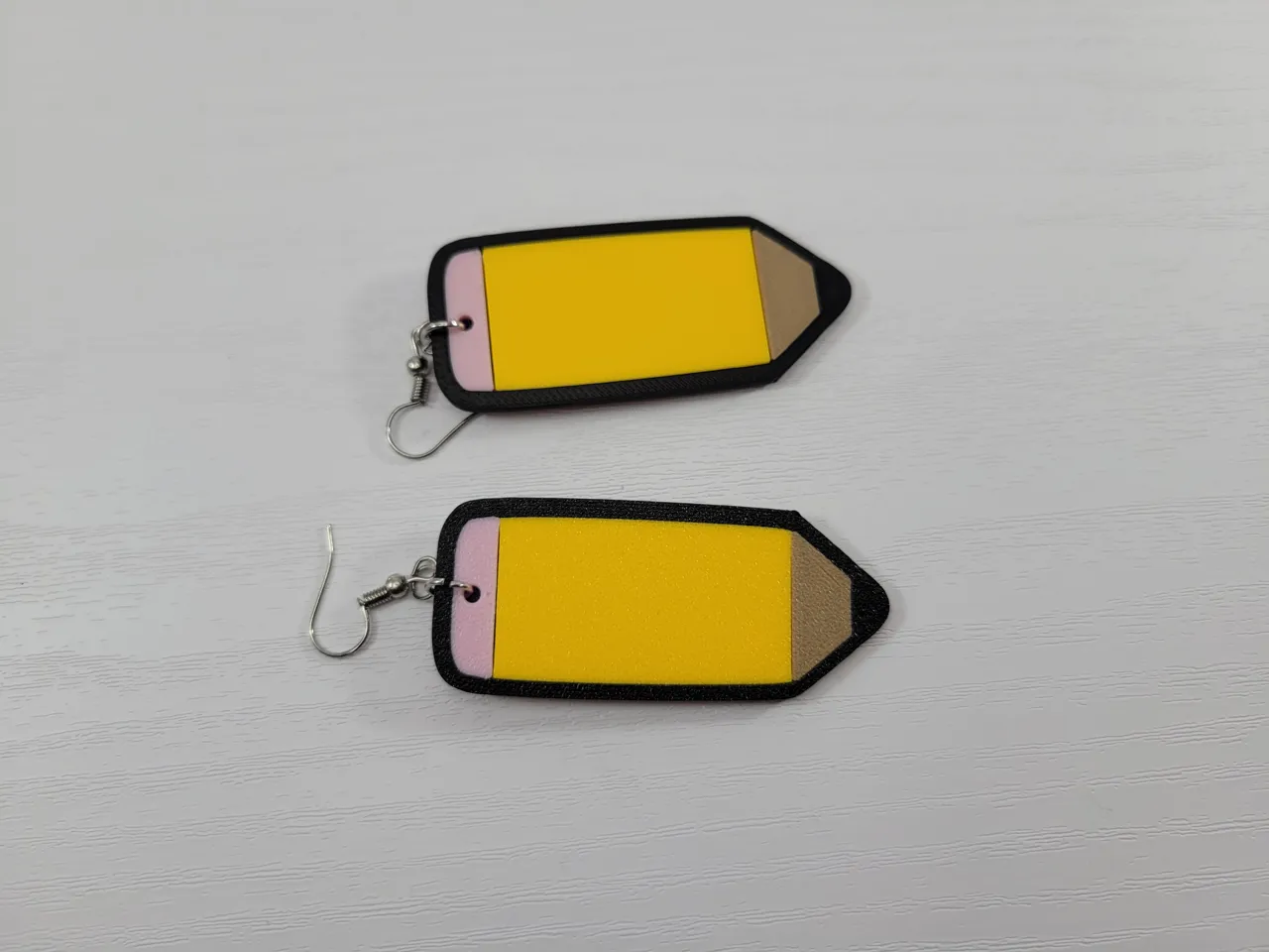 Pencil Earring Gift for Teachers OOTD view 2