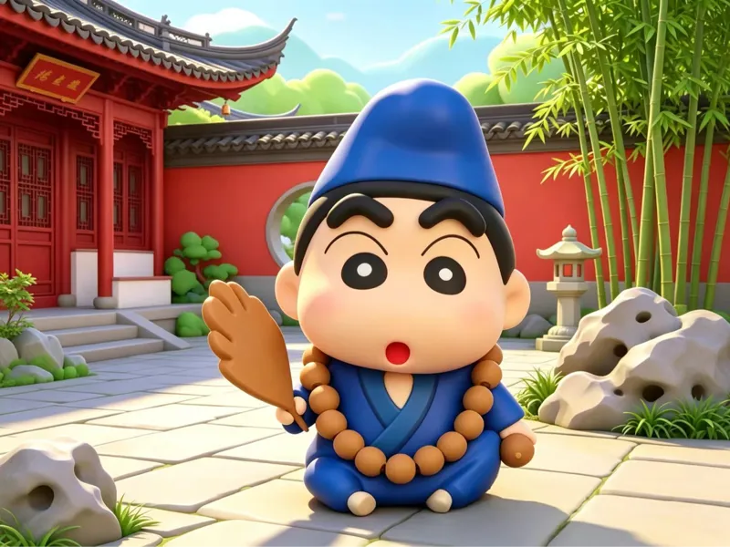 蜡笔小新梦幻联动之：济公小新~ 全分件，无需AMS，成品约18cm