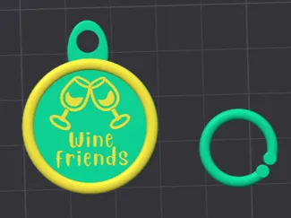 Wine Glass Marker Glass Tags personalisierbar 
