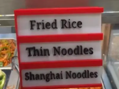 sign holder for small food corts