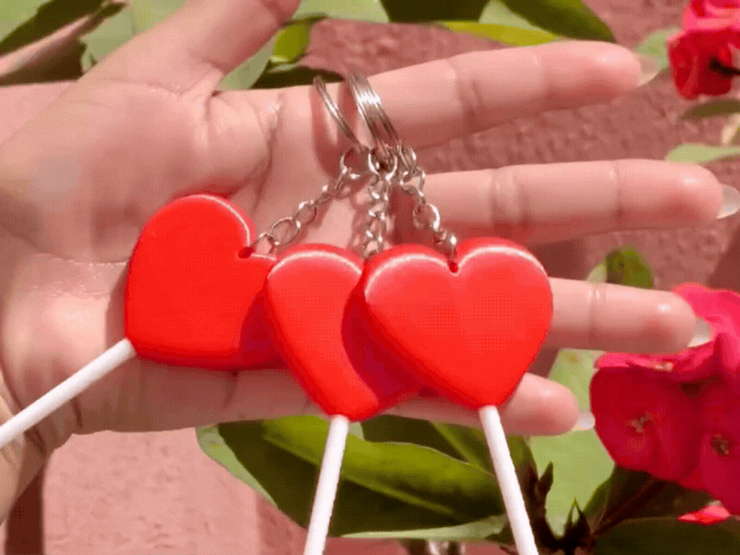Heart-shaped lollipop