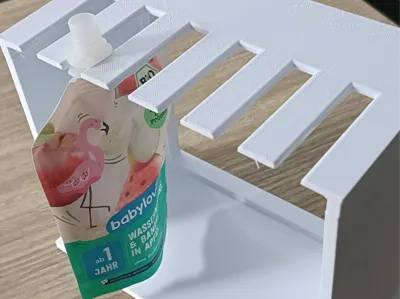 stand for filling children's juice pouches