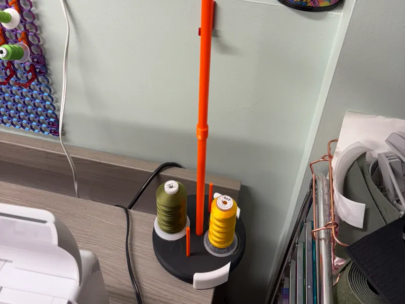 Thread Spool Holder - Custom Height & Desk Clamp