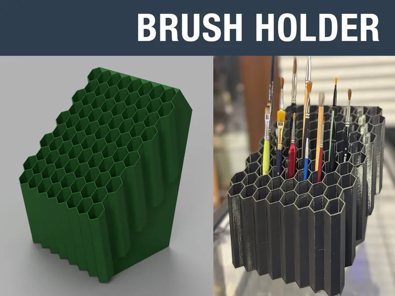 A stand for  brushes or for markers, pens, pencils