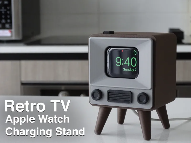 Mini Retro TV - Apple Watch Charging Stand