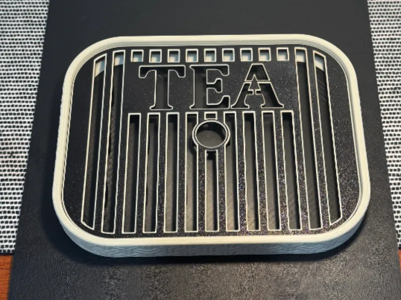 Tea Tray with Drip Tray Insert