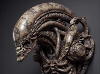 Alien Bust Wall 8