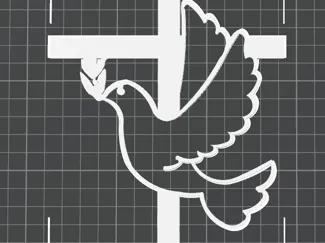 Dove on the Cross Topper