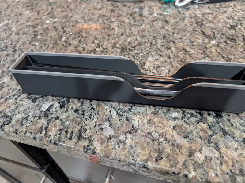 Gridfinity 1x7 Dual Slot Chopstick Holder