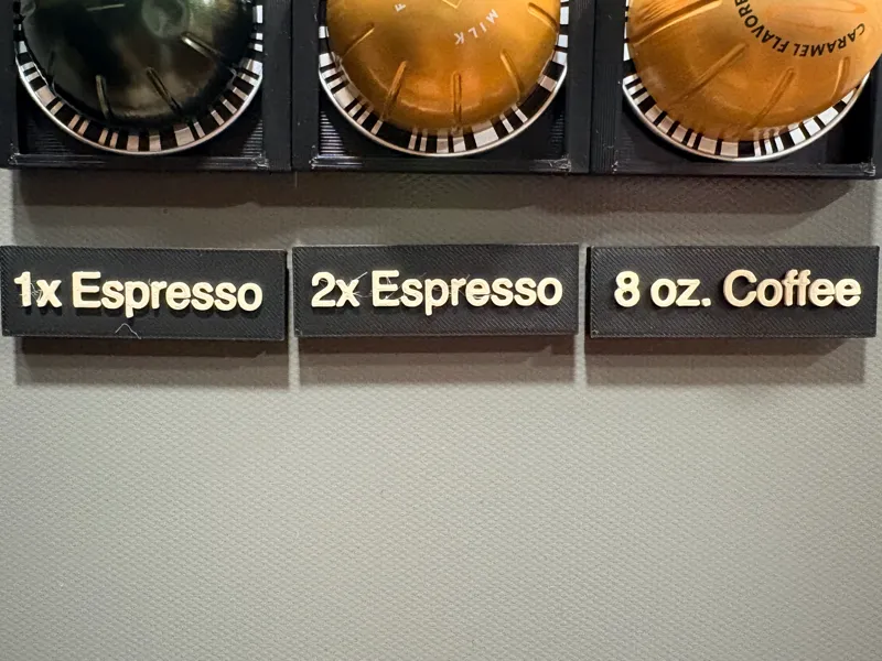 Nespresso Pod Labels