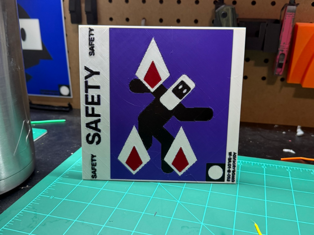 Safety, Fire Placard. SAFETY. Marathon 3D model