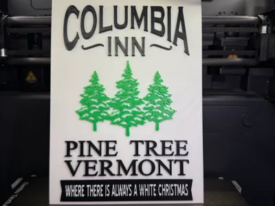 Columbia Inn Christmas Sign (Holiday Inn Movie)