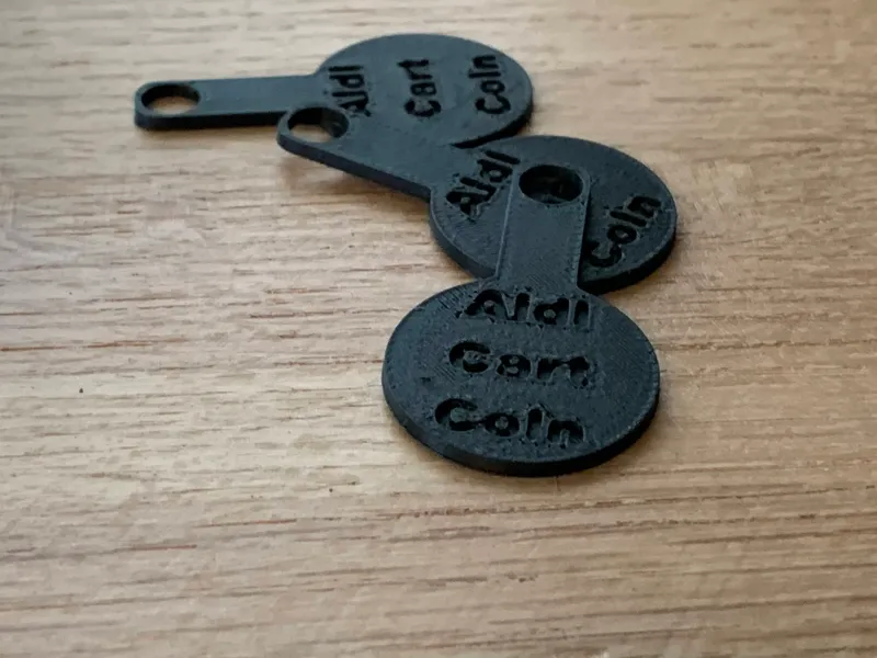Aldi Cart Coin Keychain