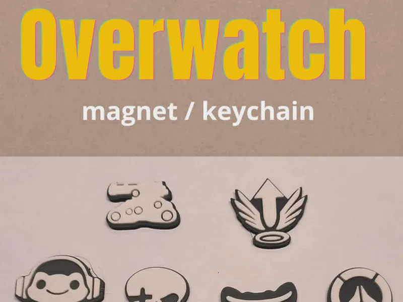 Overwatch Magnets & Keychains Pack Cute Hero