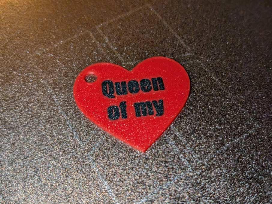 Herz Schlüsselanhänger Queen of my Heart