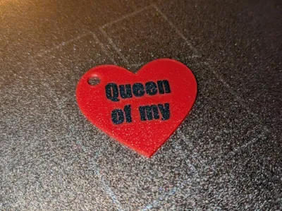 Heart Keychain Queen of my Heart